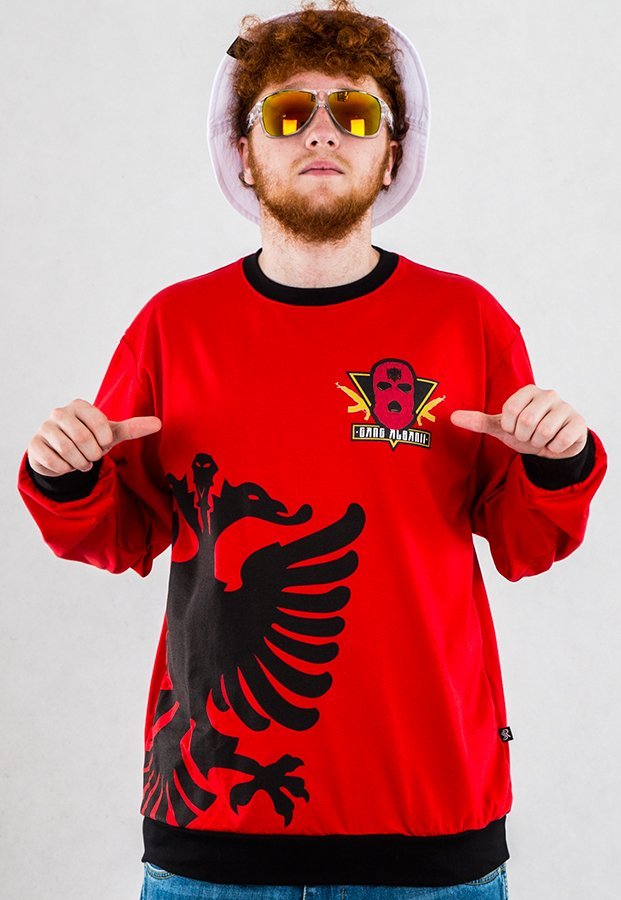 Longsleeve Gang Albanii Logo czerwony