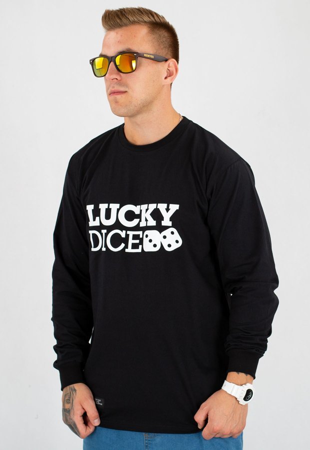Longsleeve Lucky Dice Logo czarny