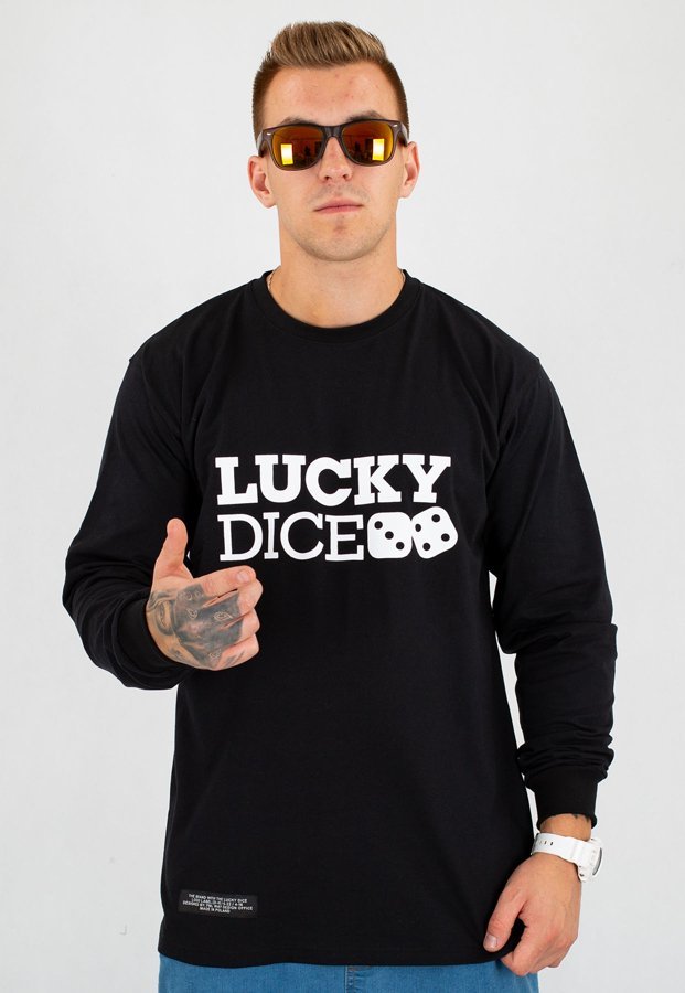 Longsleeve Lucky Dice Logo czarny