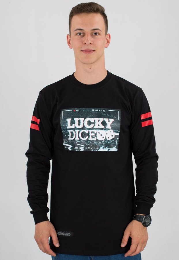 Longsleeve Lucky Dice VHS Logo czarny