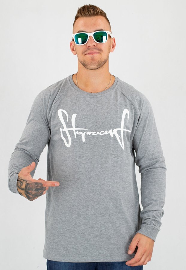 Longsleeve Stoprocent Base Tag szary