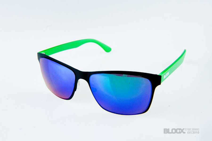 Okulary Blocx New Age Black x Green Mirror Green 78