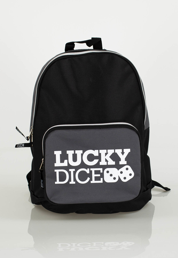 Plecak Lucky Dice Logo czarno szary