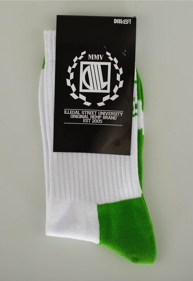 Skiety Diil Logo biało zielone