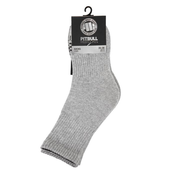 Skiety Pit Bull High Ankle Socks TNT 3pack Grey