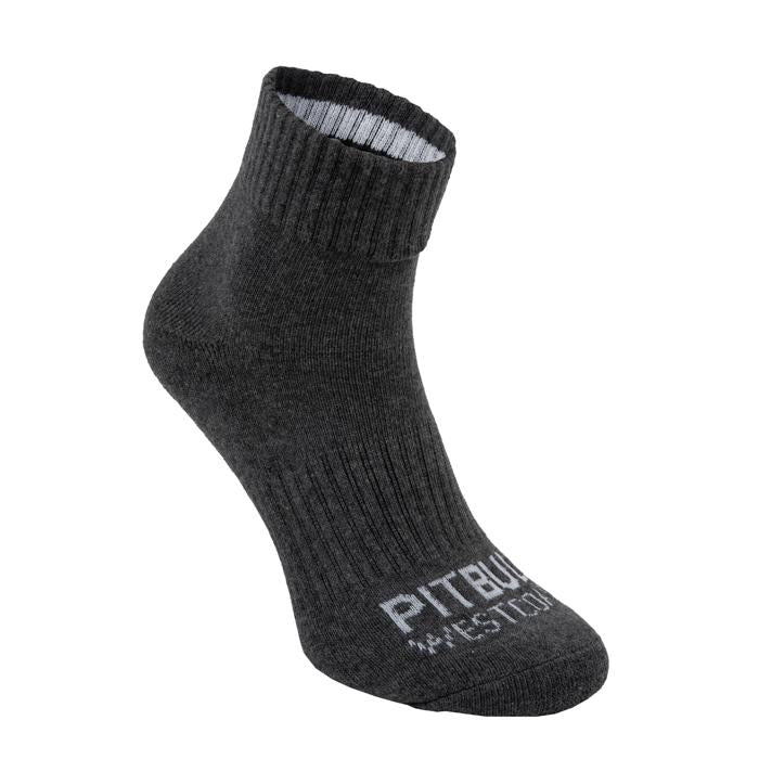 Skiety Pit Bull Low Ankle Socks TNT 3pack White Gray Characol