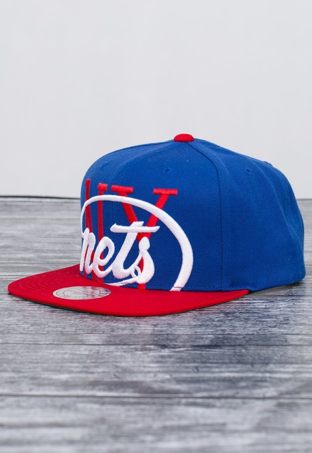 Snap Mitchell & Ness NBA Cropped XL Logo Brooklyn Nets niebiesko czerwony