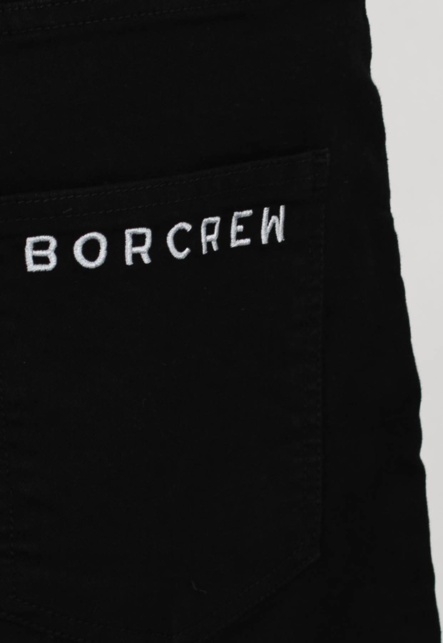 Spodenki B.O.R. Biuro Ochrony Rapu Jeans Classic BorCrew czarne