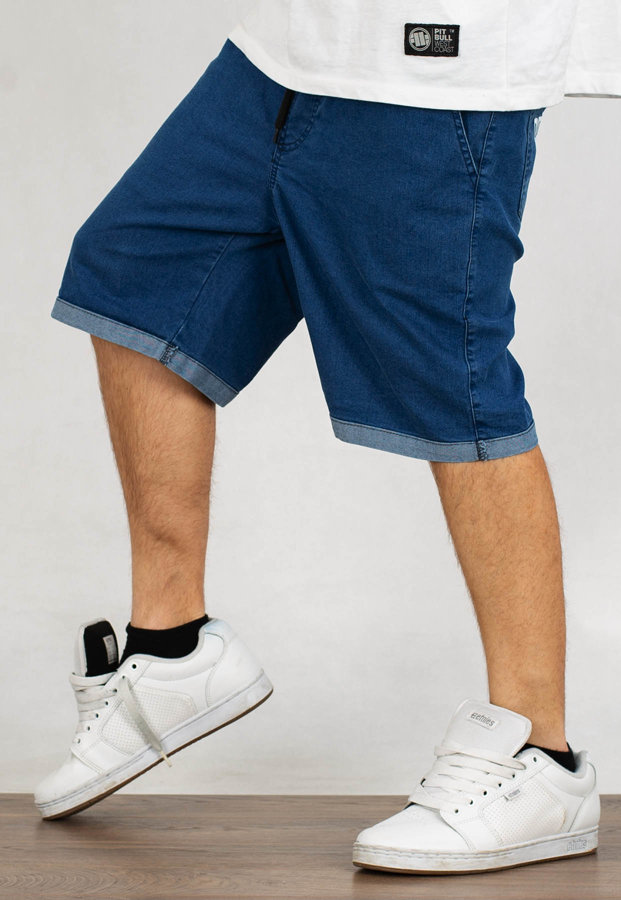 Spodenki Dudek P56 Haft niebieski jeans