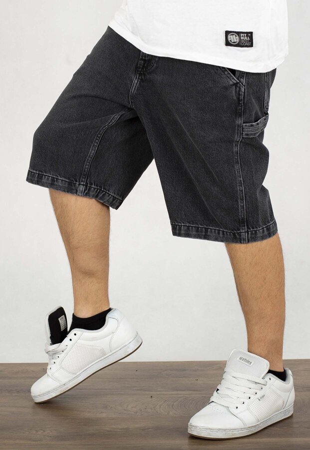 Spodenki Pit Bull Carpenter Jeans Shorts Black Denim