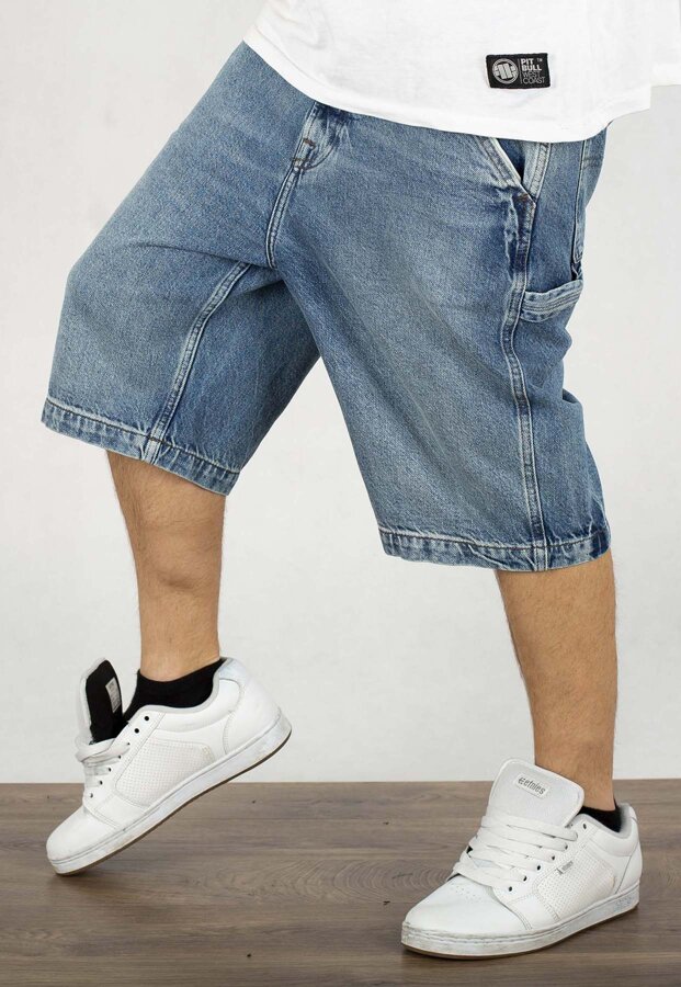 Spodenki Pit Bull Carpenter Jeans Shorts Blue Denim