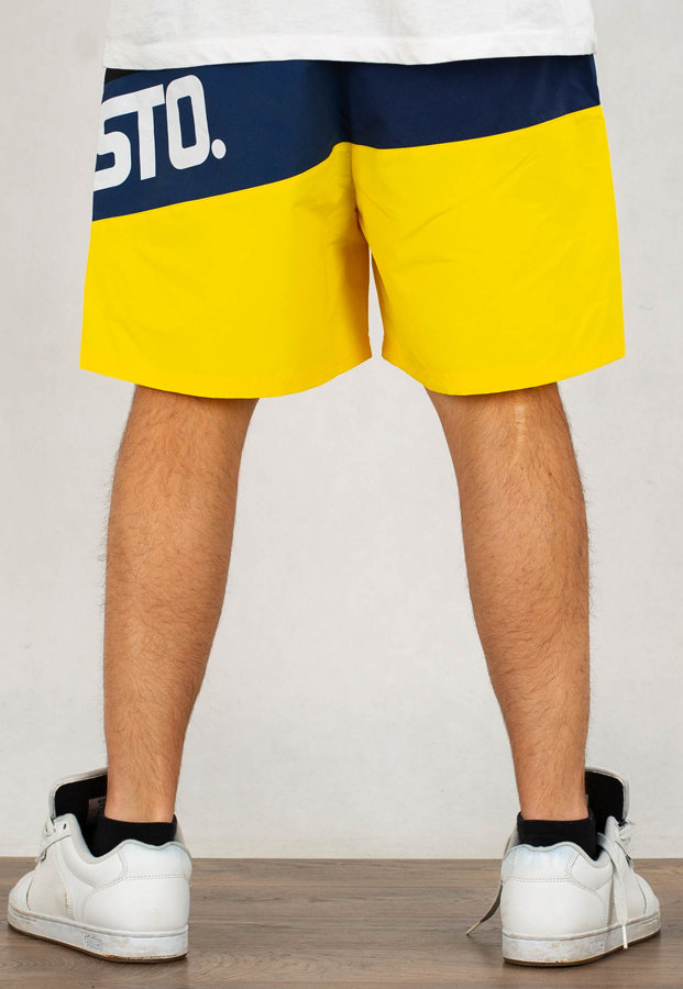 Spodenki Prosto Swim Shorts Slide żółte