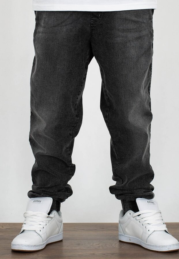 Spodnie B.O.R. Biuro Ochrony Rapu Jogger Bor New Outline szary jeans