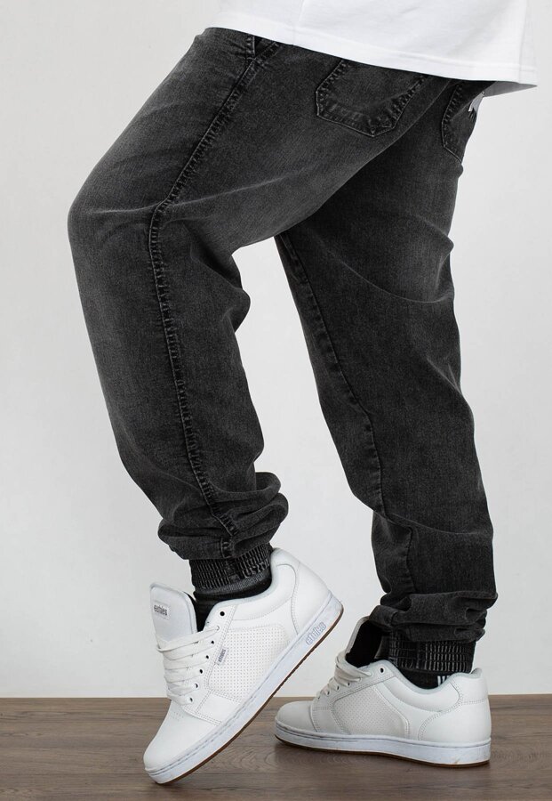 Spodnie B.O.R. Biuro Ochrony Rapu Jogger Bor New Outline szary jeans