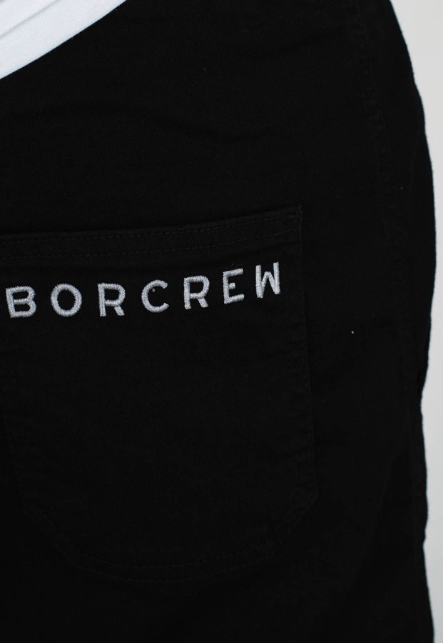 Spodnie B.O.R. Biuro Ochrony Rapu Jogger Classic BorCrew czarny jeans
