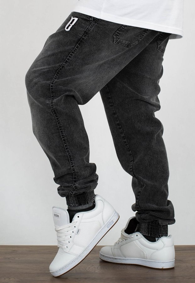 Spodnie B.O.R. Biuro Ochrony Rapu Jogger Classic BorCrew szary jeans 