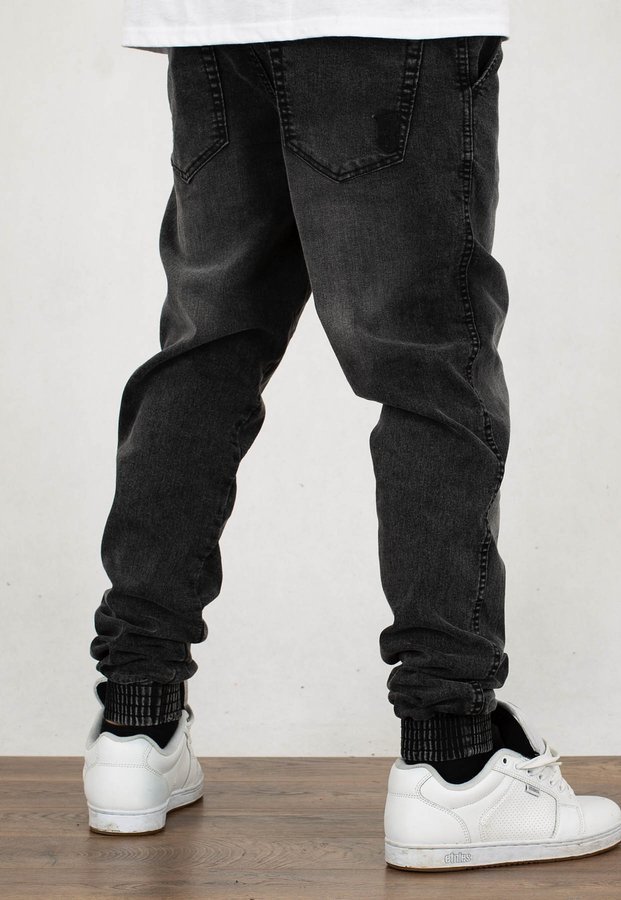 Spodnie B.O.R. Biuro Ochrony Rapu Joggery Fit szare jeans