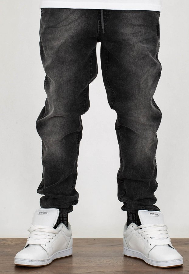 Spodnie B.O.R. Biuro Ochrony Rapu Joggery Fit szary jeans