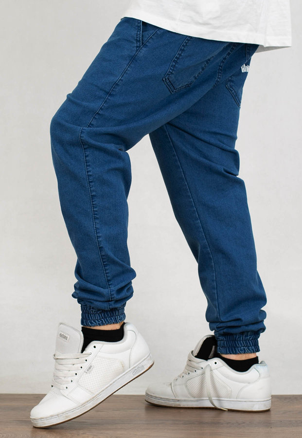 Spodnie Chada Jeans Joggery Haft jasno niebieskie