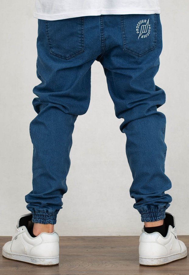 Spodnie Chada Proceder Jeans Joggery Barbed Wire Ring jasno niebieskie 