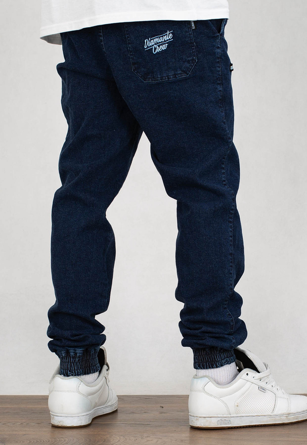 Spodnie Diamante Wear Jogger Unisex Crew marmur niebieski