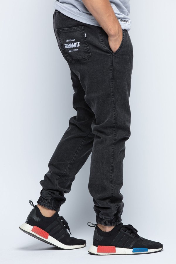 Spodnie Diamante Wear Jogger Unisex RM Classic czarny marmur jeans