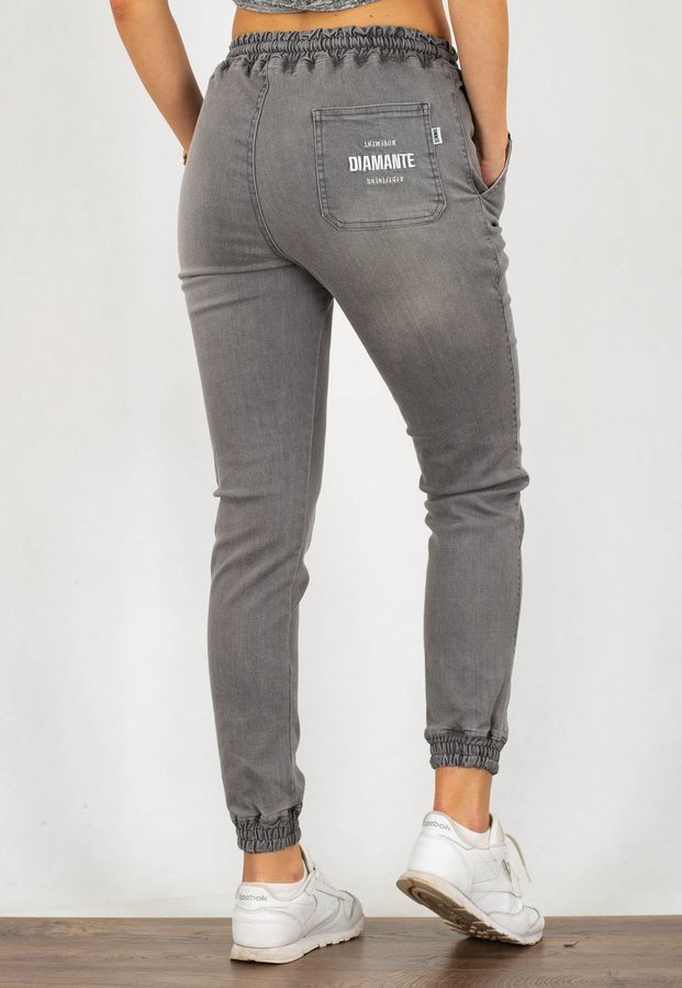 Spodnie Diamante Wear Jogger Unisex RM Jeans szary jeans