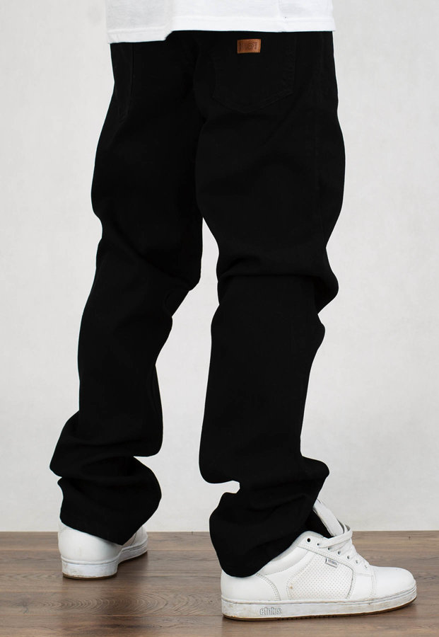 Spodnie Diil Regular Jeans Skórka czarne