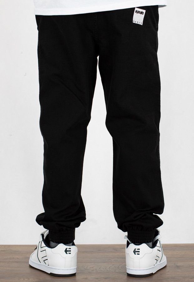 Spodnie El Polako Joggery Regular Z Gumą Strecz Box Style czarne