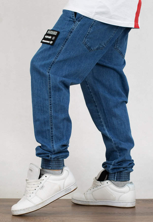 Spodnie El Polako Joggery Slim Jeans Sticker Front light