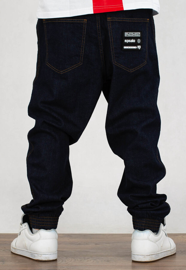 Spodnie El Polako Joggery Slim Jeans Sticker dark