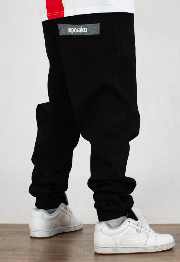 Spodnie El Polako Joggery Slim Jeans Stripe czarne 