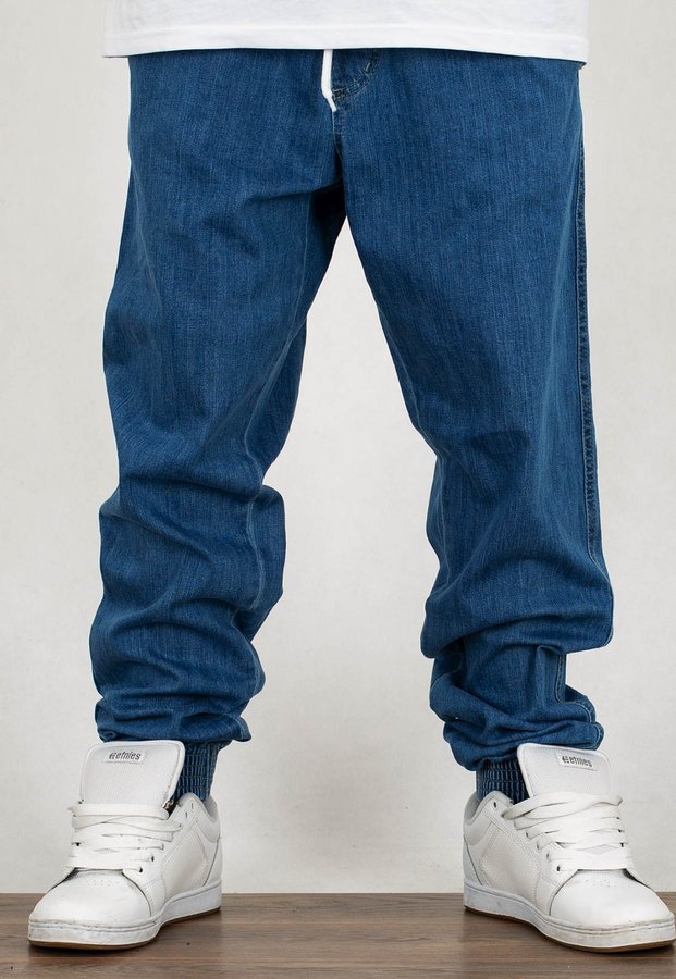 Spodnie El Polako Joggery Slim Jeans z Gumą Cow light