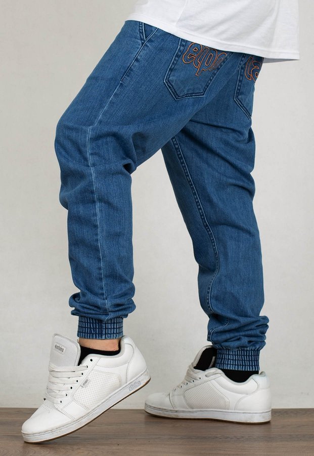 Spodnie El Polako Joggery Slim Jeans z Gumą Me Elpo light jeans