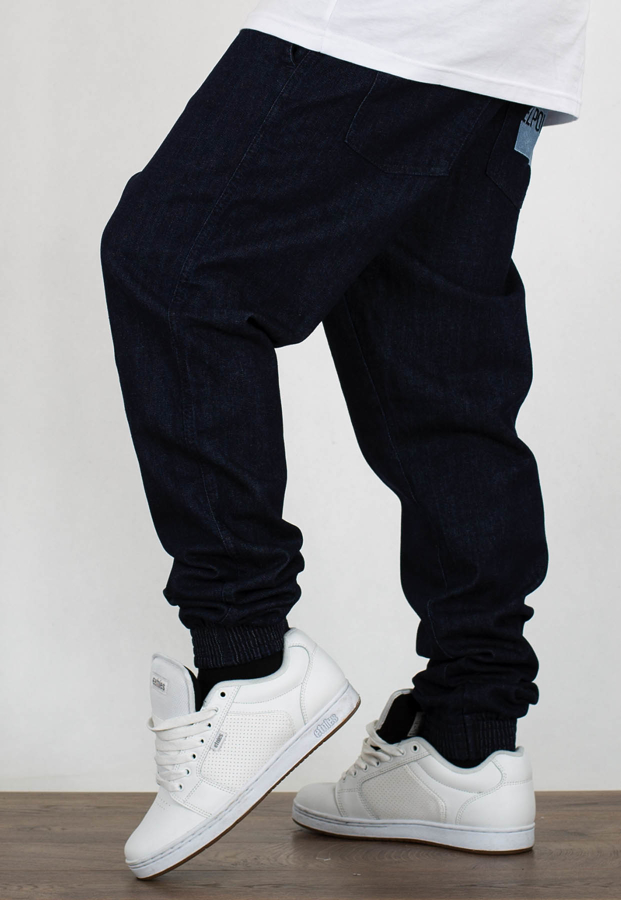 Spodnie El Polako Joggery Slim Jeans z Gumą New Box ciemne sprane