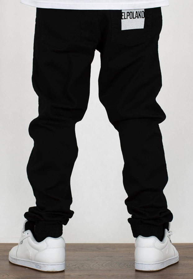 Spodnie El Polako Joggery Slim Jeans z Gumą New Box czarna