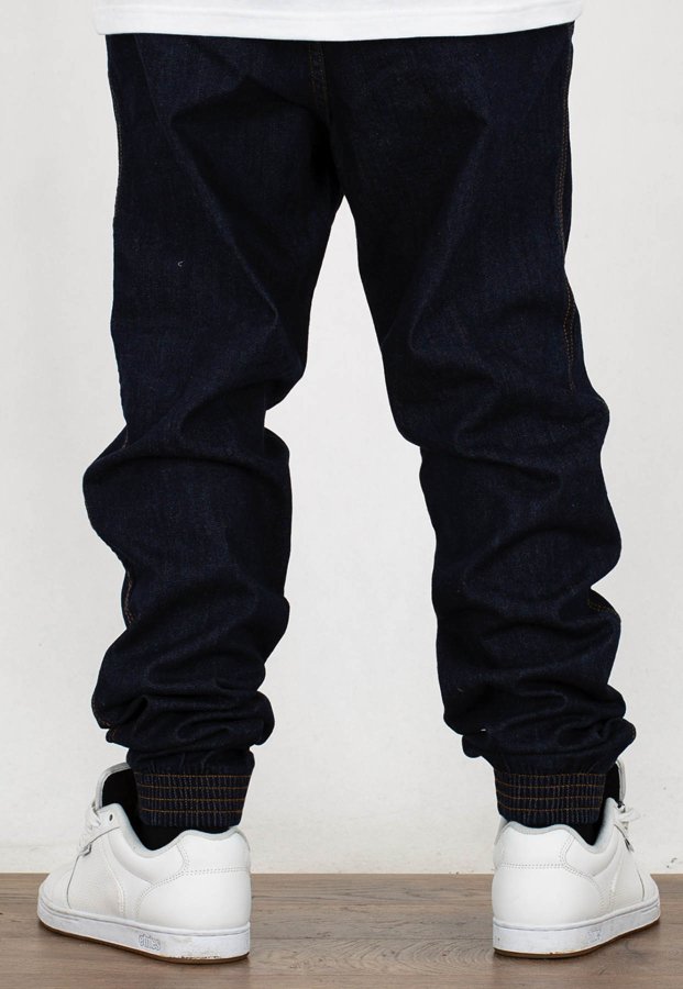 Spodnie El Polako Joggery Slim Jeans z Gumą Signature dark