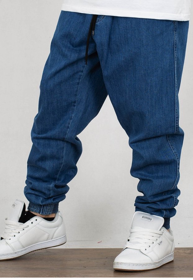 Spodnie El Polako Joggery Slim Jeans z Gumą Signature light + Płyta Gratis
