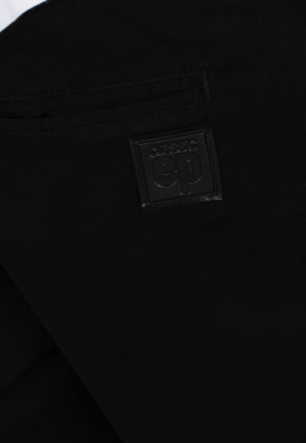 Spodnie El Polako Joggery Slim Jeans z Gumą Skórka czarna