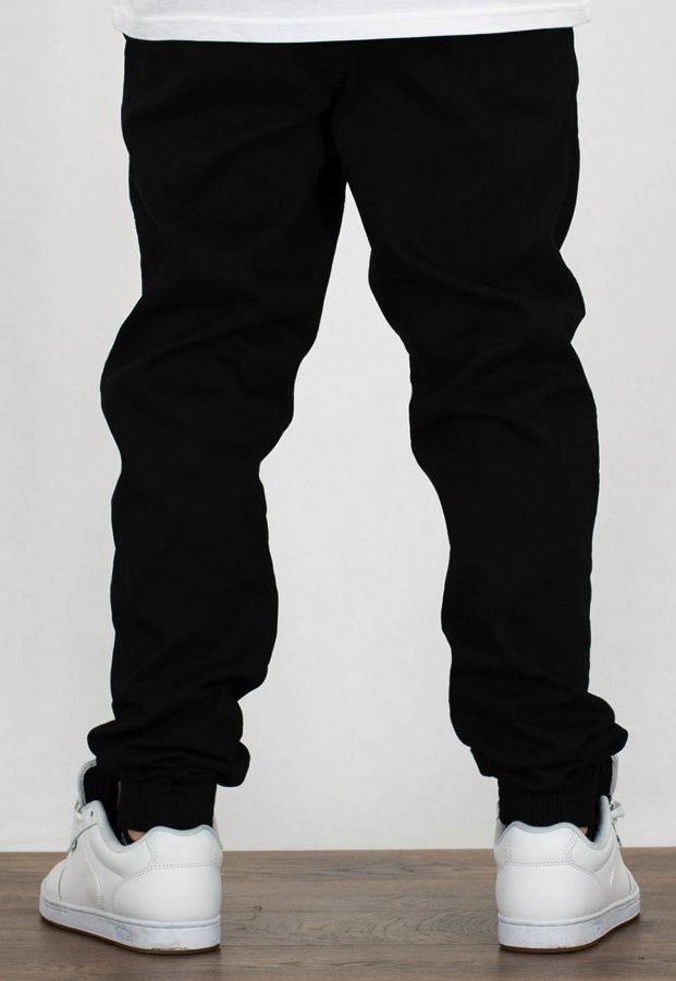 Spodnie El Polako Joggery Slim Jeans z Gumą Skórka czarne