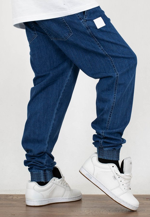 Spodnie El Polako Joggery Slim Jeans z Gumą Skórka light