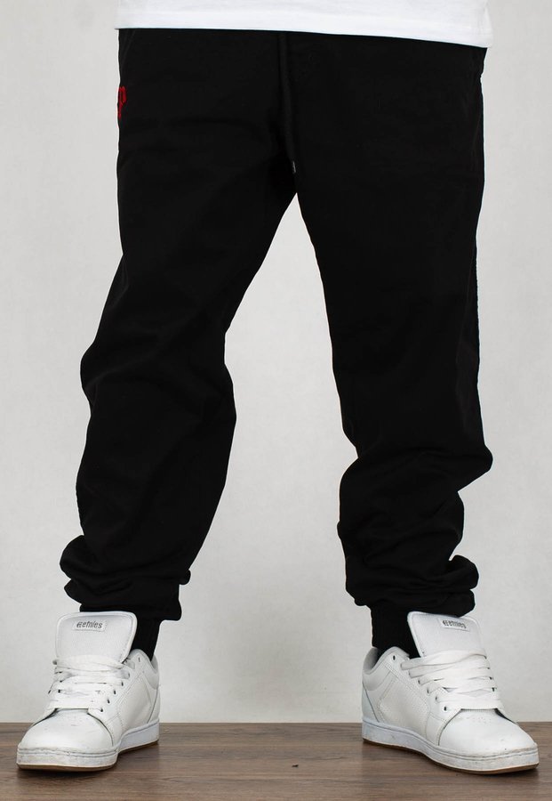 Spodnie El Polako Joggery Slim Jeans z Gumą Small Classic czarny jeans