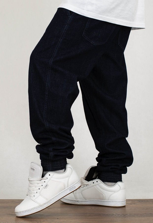 Spodnie El Polako Joggery Slim Jeans z Gumą Small Classic dark