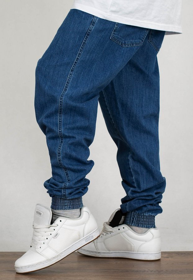 Spodnie El Polako Joggery Slim Jeans z Gumą Small Classic light