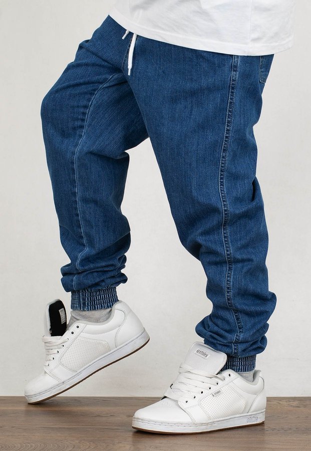 Spodnie El Polako Joggery Slim Jeans z Gumą Small Classic light