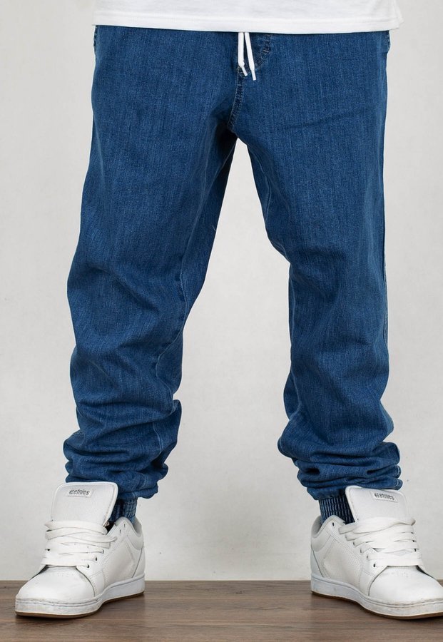 Spodnie El Polako Joggery Slim Jeans z Gumą Throwtag light