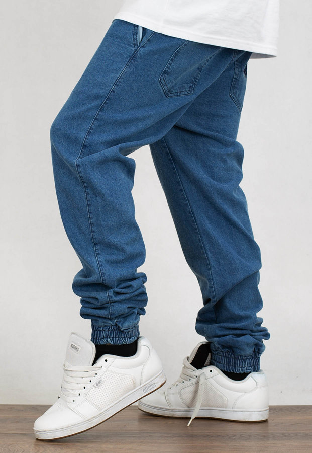 Spodnie Grube Lolo Dymek Back Blue medium jeans