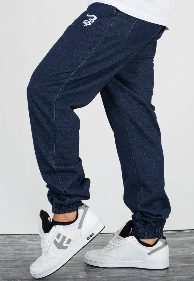 Spodnie Grube Lolo Dymek Front jeans