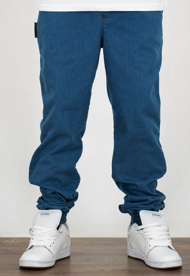 Spodnie Grube Lolo Dymek Haft Jeans Blue 01 + Pakiet Wlep Gratis!