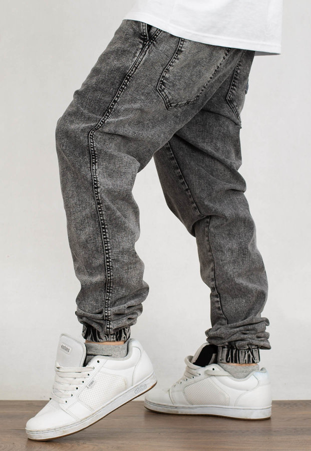 Spodnie Jigga Wear Crown Tappered grey marble		